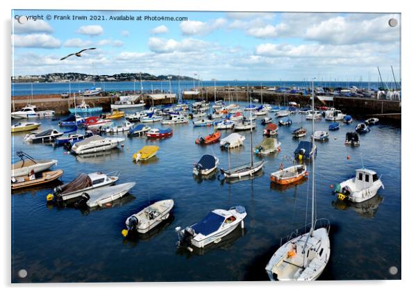 Sedate little Paignton Harbour Acrylic by Frank Irwin