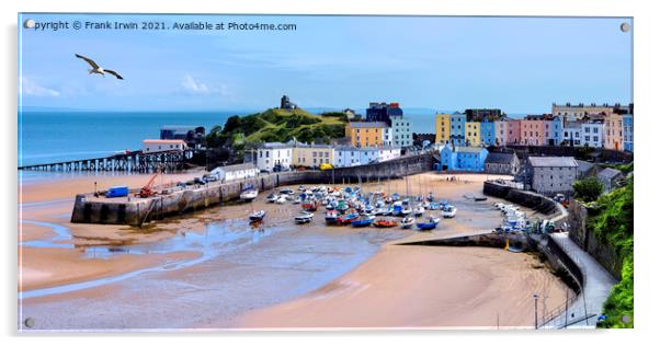 The imposing Tenby Harbour Acrylic by Frank Irwin