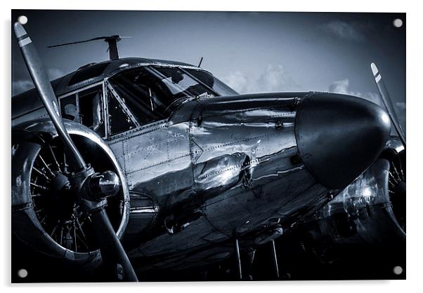 Chrome twin-engined beauty Acrylic by Gareth Burge Photography