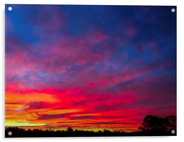 Sunset over Swansea, Tasmania Acrylic by Gareth Burge Photography