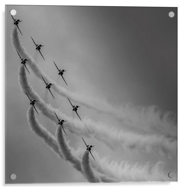 Red Arrows Diamond 9 Acrylic by Gareth Burge Photography