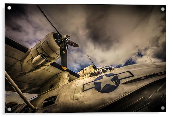 Catalina PBY-5A "Miss Pick Up" Low Angle Acrylic by Gareth Burge Photography