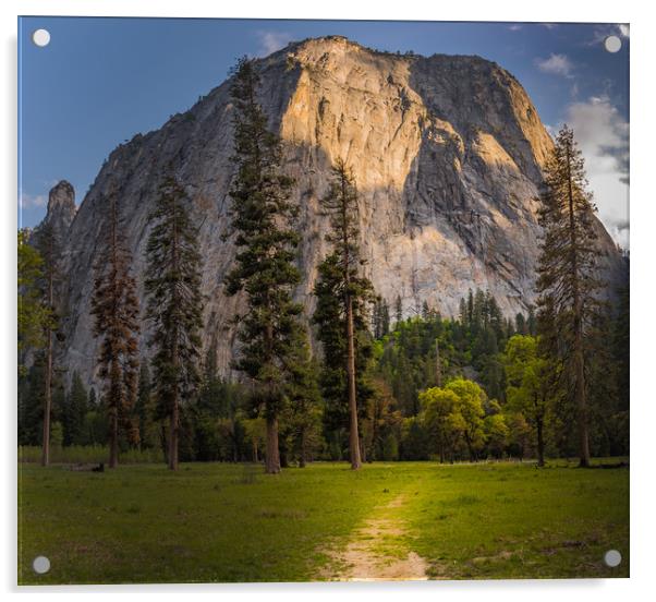 Cathedral Rocks path, Yosemite National Park Acrylic by Gareth Burge Photography