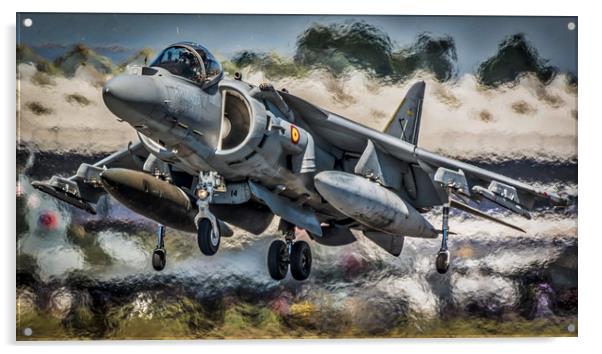 Harrier Hover Acrylic by Gareth Burge Photography