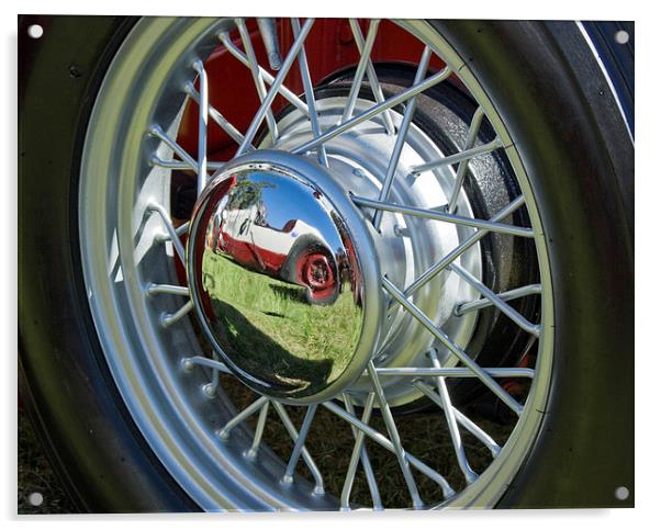 Wheel Hub Reflection Acrylic by Simon Owler