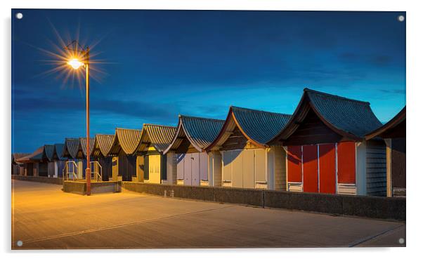Mablethorpe Beach Huts Acrylic by Martin Parratt