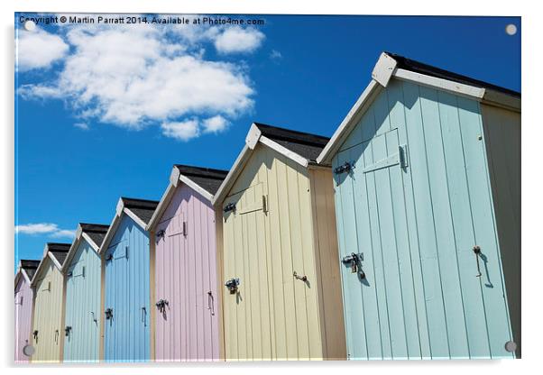 Budleigh Salterton Beach Huts Acrylic by Martin Parratt