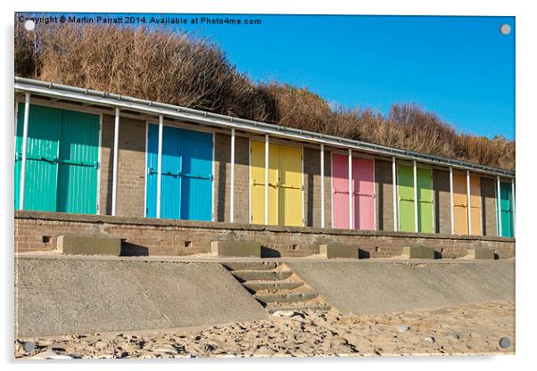 Bridlington Beach Huts Acrylic by Martin Parratt
