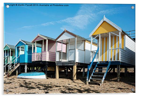  Southend Beach Huts Acrylic by Martin Parratt