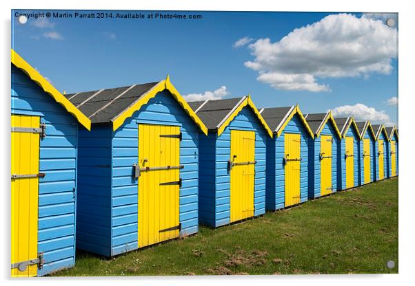 Bognor Regis Beach Huts Acrylic by Martin Parratt
