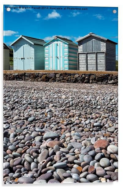 Budleigh Salterton Beach Huts Acrylic by Martin Parratt
