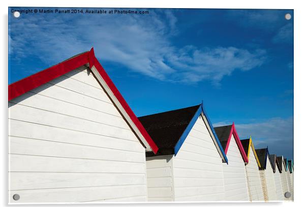 Beach Hut Roof Line Acrylic by Martin Parratt