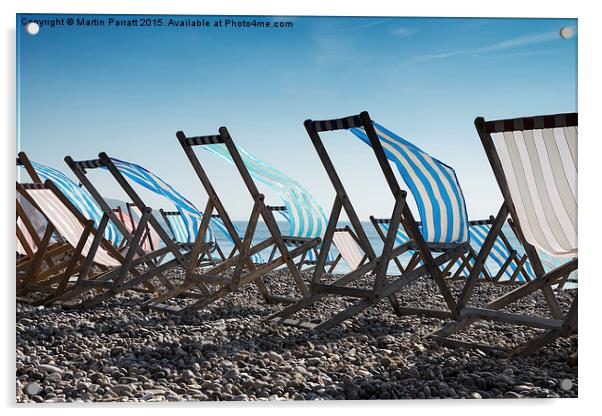 Deck Chairs at Beer Acrylic by Martin Parratt