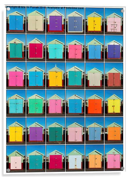 Beach Huts at Hove Acrylic by Martin Parratt