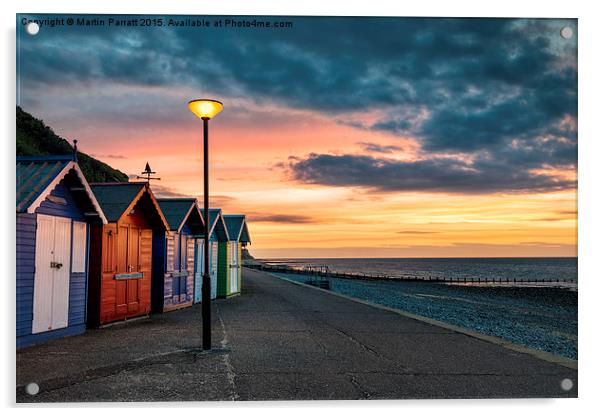 Cromer Beach Huts Acrylic by Martin Parratt