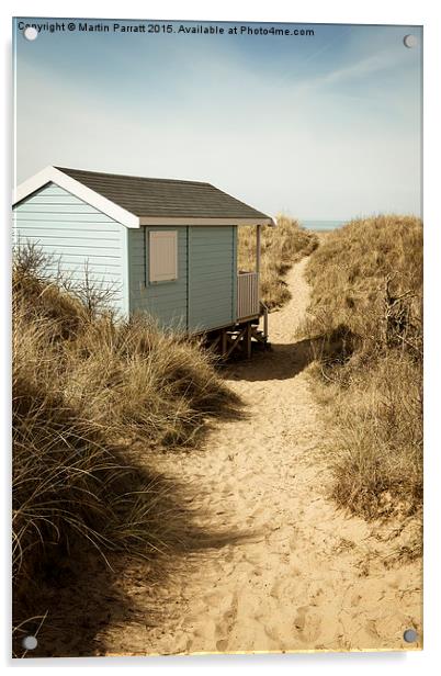 Hunstanton Beach Hut Acrylic by Martin Parratt