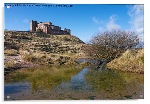  Bamburgh Castle Acrylic by Martin Parratt