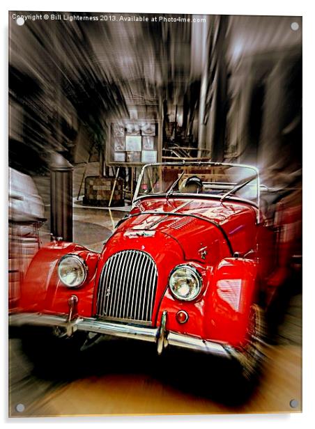Red Sports Car Acrylic by Bill Lighterness