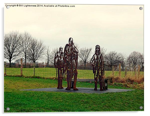 Bare trees , bare statues ! Acrylic by Bill Lighterness