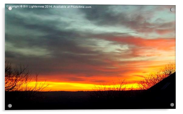 A Perfect Sunset Sky Acrylic by Bill Lighterness