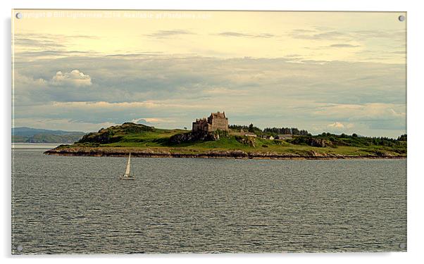 Duart Castle , Sailing By . Acrylic by Bill Lighterness