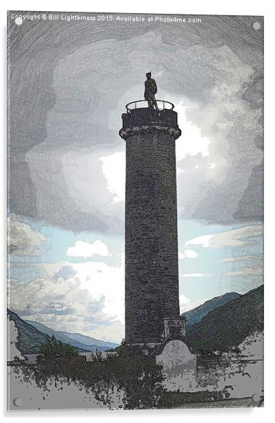 Jacobite Memorial , Glenfinnan  Acrylic by Bill Lighterness