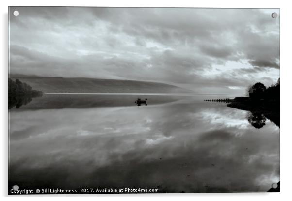 Boat on the Loch Acrylic by Bill Lighterness