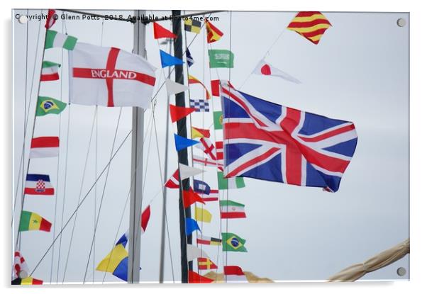 Flags Tall Ships                   Acrylic by Glenn Potts