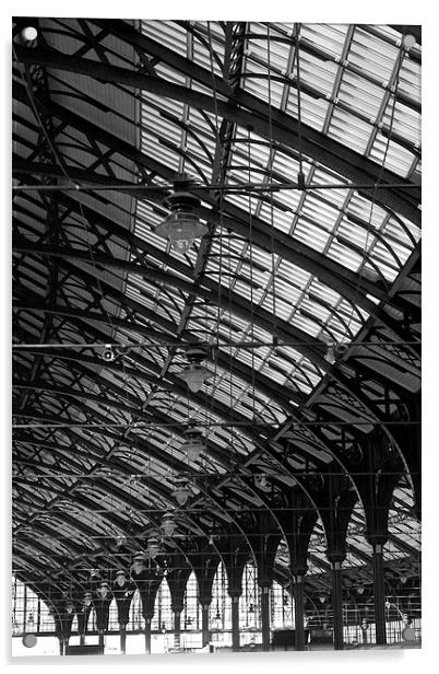 Brighton Station Acrylic by Richard Cooper-Knight