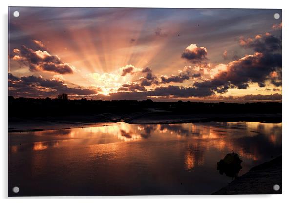Shoreham Sunset Acrylic by Richard Cooper-Knight