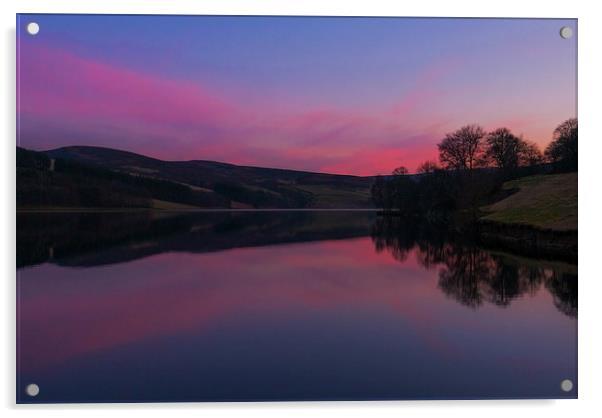 Goyt Valley Sunset Acrylic by Laura Kenny