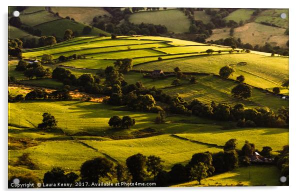 Green, green hills. Acrylic by Laura Kenny