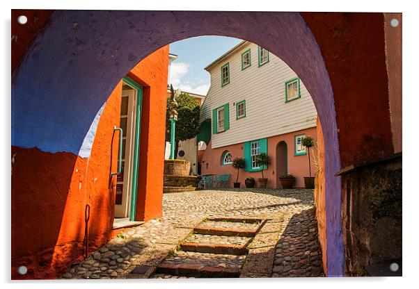 In Portmeirion village Acrylic by Peter McCormack