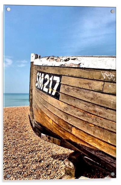 Boat at Brighton Beach Acrylic by Paul Austen