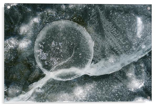 Ice Fishing hole Acrylic by Steven Ralser