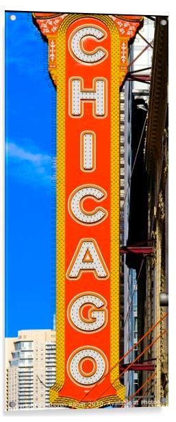 Chicago Sign Acrylic by Steven Ralser