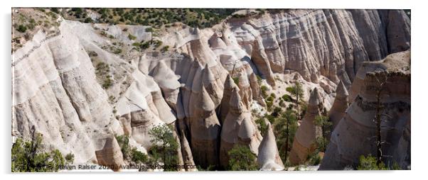 Tent Rocks, New Mexico Panorama Acrylic by Steven Ralser
