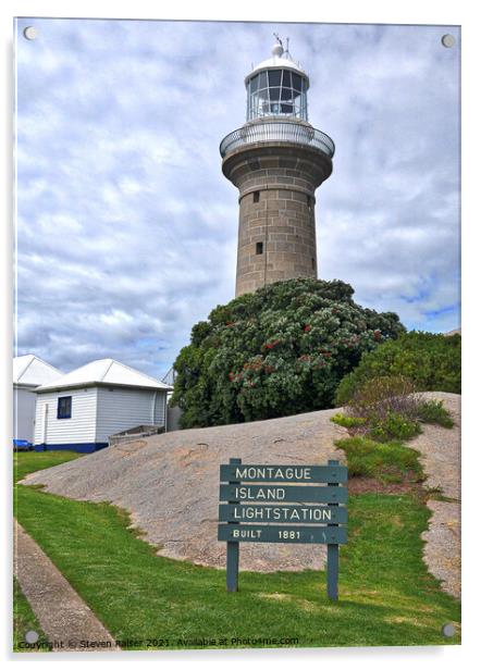 Montague Island Lighthouse - Australia Acrylic by Steven Ralser