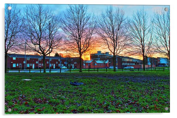 Sunrise at Openshaw HDR Acrylic by Juha Remes