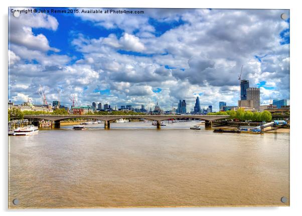 London Cityscape Acrylic by Juha Remes
