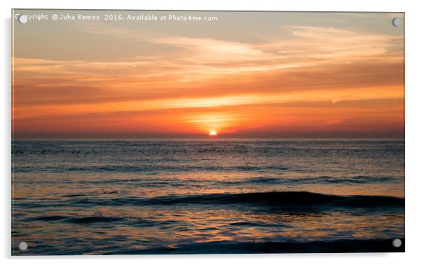 Sunrise at North Sea Acrylic by Juha Remes