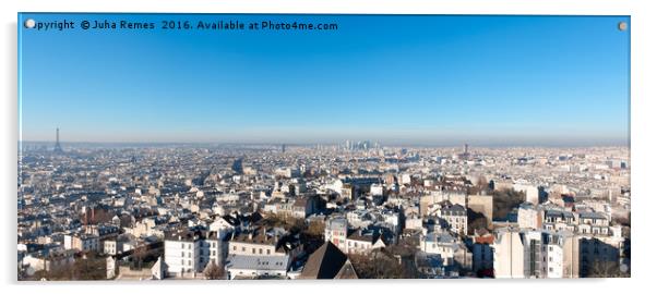 Paris Skyline Acrylic by Juha Remes