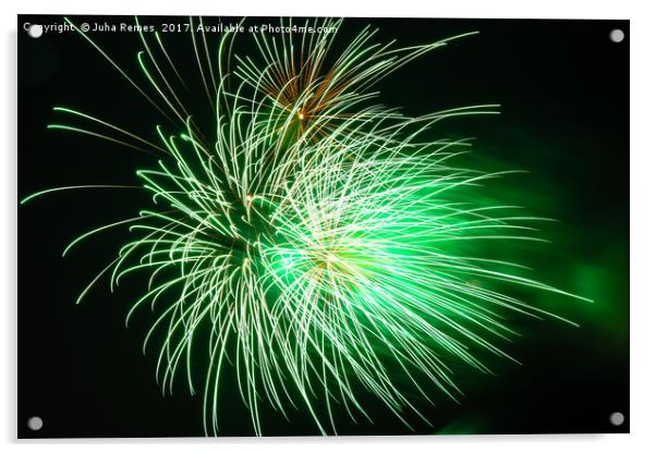 Colourful Fireworks Acrylic by Juha Remes