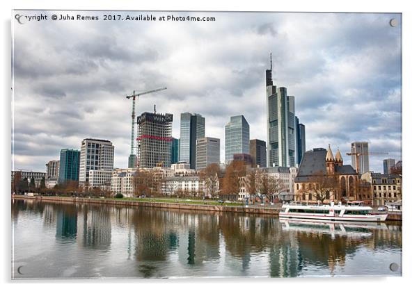 Frankfurt Waterfront Acrylic by Juha Remes
