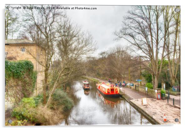 Saltaire Canals Acrylic by Juha Remes