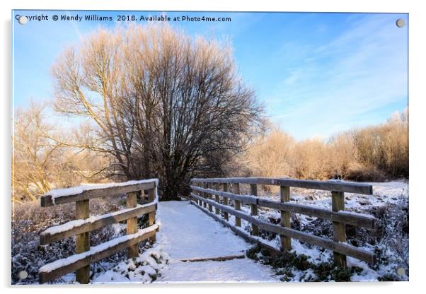 Snowy Nantwich Acrylic by Wendy Williams CPAGB