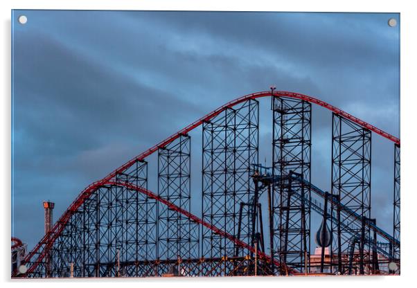 The Big One, Blackpool Acrylic by Wendy Williams CPAGB