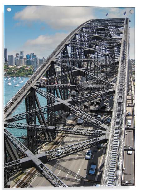 On Sidney Harbour Bridge Acrylic by Wendy Williams CPAGB