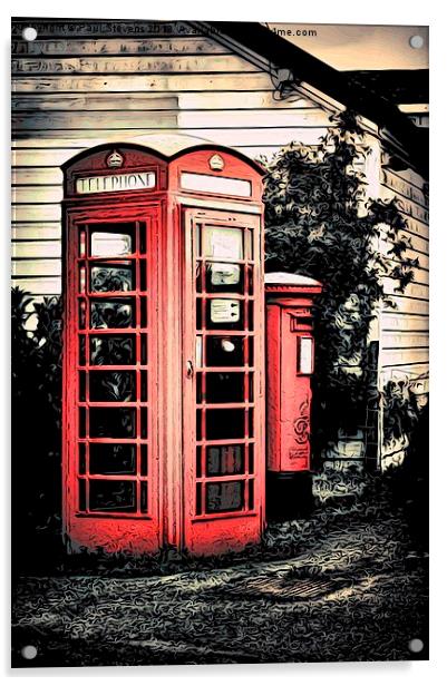 Post & Phone Boxes Acrylic by Paul Stevens