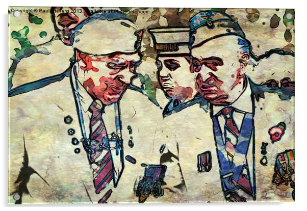 Old Soldiers Acrylic by Paul Stevens